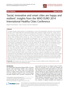 ‘Social, innovative and smart cities are happy and resilient