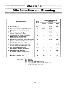 Chapter Site Selection and Planning 3