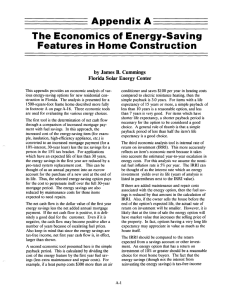 A Appendix The Economics of Energy-Saving Features in Home Construction