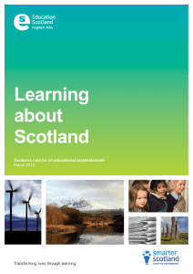 Learning about Scotland Guidance note for all educational establishments