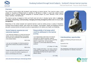 Studying Scotland through Social Subjects:  Scotland’s Heroes learner journey Overview