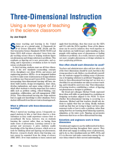 S Three-Dimensional Instruction  Using a new type of teaching