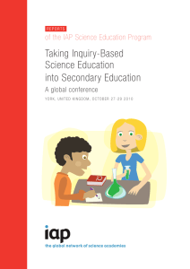 Taking Inquiry-Based Science Education into Secondary Education of the IAP Science Education Program