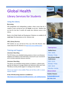 Global Health Library Services for Students Using the Library