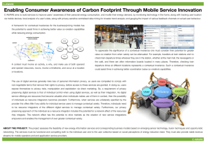 Enabling Consumer Awareness of Carbon Footprint Through Mobile Service Innovation