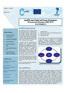 LeanPPD learning materials  www.leanppd.eu LeanPPD: Lean Product and Process Development