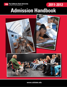 Admission Handbook 2011-2012 www.calstate.edu