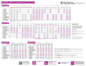 HAVERHILL LINE Schedule effective May 23, 2016 HAVERHILL LINE Train Schedule