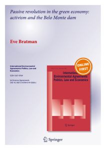 1 23 Passive revolution in the green economy: Eve Bratman