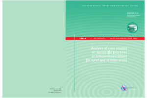 Analysis of case studies on successful practices for rural and remote areas