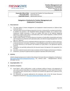 Position Management and   Employment Transactions   