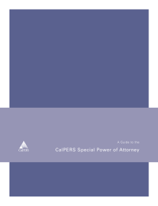 CalPERS Special Power of Attorney A Guide to the