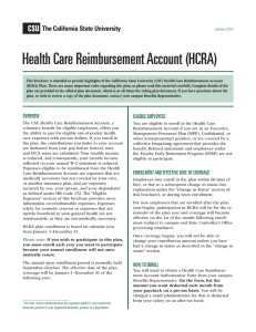 Health Care Reimbursement Account (HCRA)