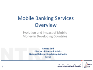 NTRA Mobile Banking Services Overview Evolution and Impact of Mobile