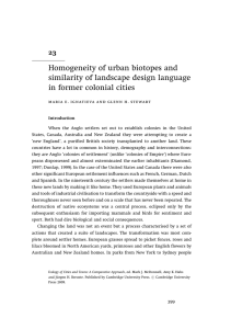Homogeneity of urban biotopes and similarity of landscape design language 23