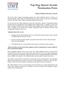 Top Dog Alumni Awards Nomination Form  Arthur Safstrom Service Award