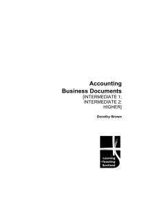 Accounting Business Documents [INTERMEDIATE 1;