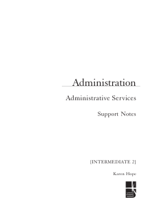 abc Administration Administrative Services Support Notes