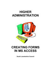 HIGHER ADMINISTRATION CREATING FORMS