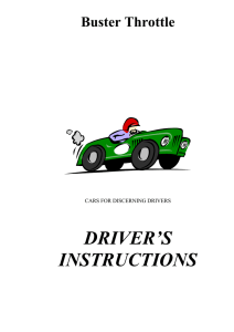 DRIVER’S INSTRUCTIONS Buster Throttle