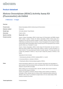 Histone Deacetylase (HDAC) Activity Assay Kit (Fluorometric) ab156064