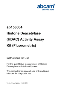 ab156064 Histone Deacetylase (HDAC) Activity Assay Kit (Fluorometric)