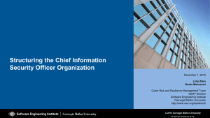Structuring the Chief Information Security Officer Organization