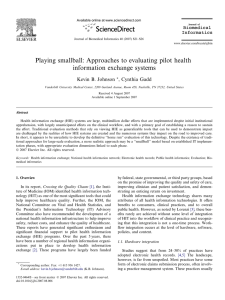 Playing smallball: Approaches to evaluating pilot health information exchange systems