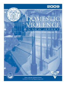 DOMESTIC VIOLENCE 2009 I N N E W J E R S E...