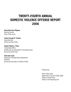 TWENTY-FOURTH ANNUAL DOMESTIC VIOLENCE OFFENSE REPORT 2006