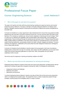 Professional Focus Paper  Course: Engineering Science Level: National 5