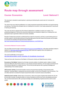 Route map through assessment  Course: Economics Level: National 5