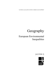 Geography European Environmental Inequalities