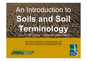 Soils and Soil Terminology An Introduction to