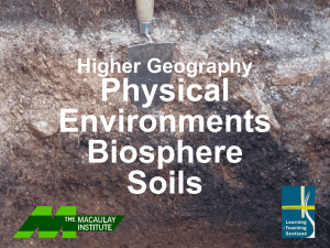 Physical Environments Biosphere Soils