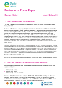 Professional Focus Paper  Course: History Level: National 3