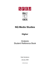 NQ Media Studies Higher Analysis