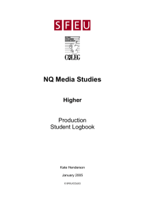 NQ Media Studies Higher Production