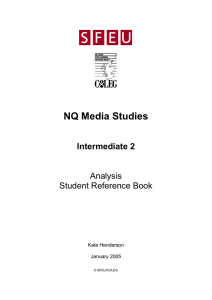 NQ Media Studies Intermediate 2 Analysis