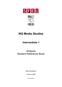 NQ Media Studies Intermediate 1 Analysis
