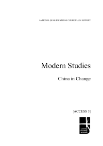 Modern Studies  China in Change [ACCESS 3]