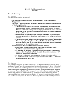 Q-DOGS Final Recommendations Fall, 2007  Executive Summary