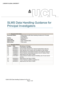 SLMS Data Handling Guidance for Principal Investigators