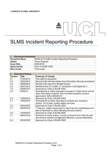 SLMS  Incident  Reporting  Procedure  