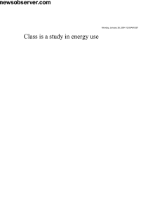 Class is a study in energy use
