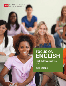 English  Focus on 2014 Edition