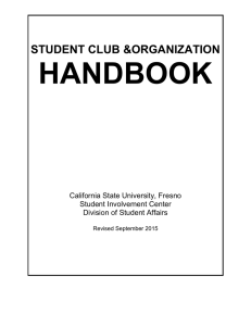 HANDBOOK  STUDENT CLUB &amp;ORGANIZATION