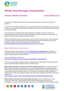 Route map through assessment  Course: Modern Studies Level: National 5