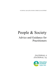 People &amp; Society Advice and Guidance for Practitioners