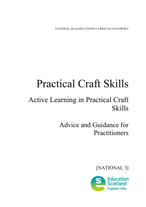 Practical Craft Skills Active Learning in Practical Craft Skills